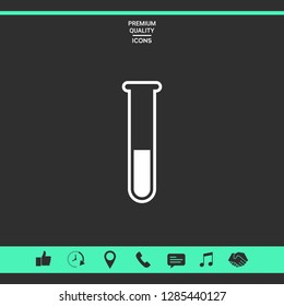 Test-tube icon symbol. Graphic elements for your design