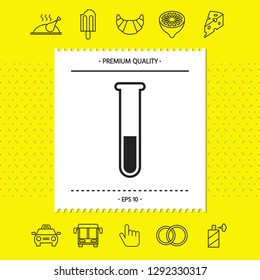 Test-tube icon symbol. Graphic elements for your design