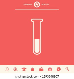 Test-tube icon symbol. Graphic elements for your design