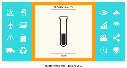 Test-tube icon symbol. Graphic elements for your design