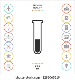 Test-tube icon symbol. Graphic elements for your design