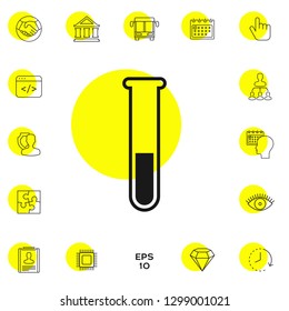 Test-tube icon symbol. Graphic elements for your design