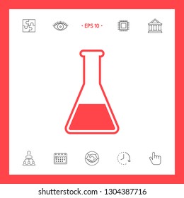 Test-tube icon symbol. Graphic elements for your design