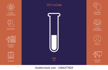 Test-tube icon symbol. Graphic elements for your design
