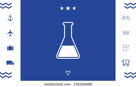 Test-tube icon symbol. Graphic elements for your design