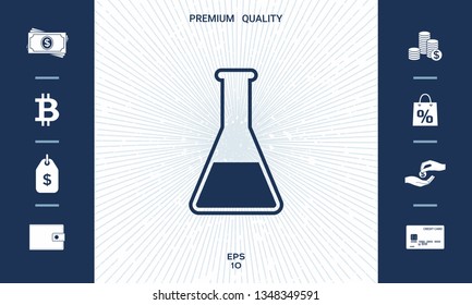 Test-tube icon symbol. Graphic elements for your design