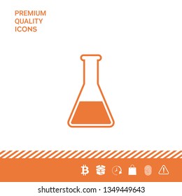 Test-tube icon symbol. Graphic elements for your design