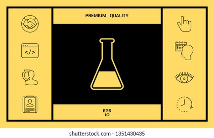 Test-tube icon symbol. Graphic elements for your design