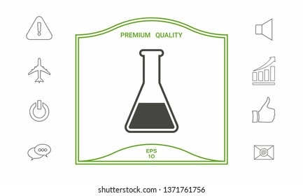 Test-tube icon symbol. Graphic elements for your design