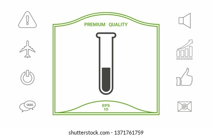 Test-tube icon symbol. Graphic elements for your design