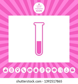 Test-tube icon symbol. Graphic elements for your design