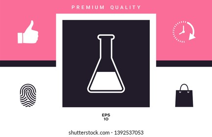 Test-tube icon symbol. Graphic elements for your design