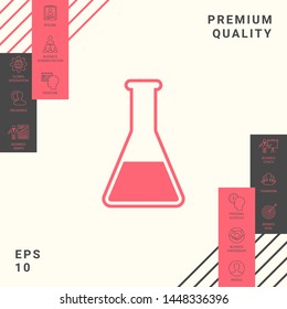 Test-tube icon symbol. Graphic elements for your design