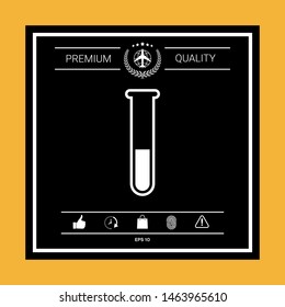 Test-tube icon symbol. Graphic elements for your design