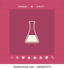 Test-tube icon symbol. Graphic elements for your design