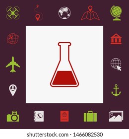 Test-tube icon symbol. Graphic elements for your design