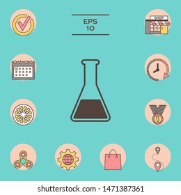Test-tube icon symbol. Graphic elements for your design