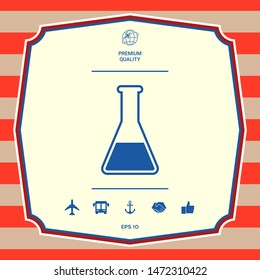 Test-tube icon symbol. Graphic elements for your design