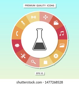 Test-tube icon symbol. Graphic elements for your design