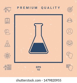 Test-tube icon symbol. Graphic elements for your design