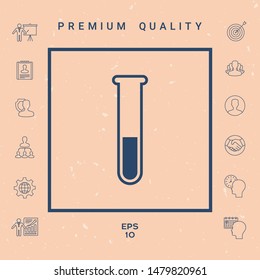 Test-tube icon symbol. Graphic elements for your design