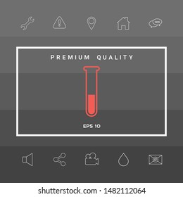 Test-tube icon symbol. Graphic elements for your design