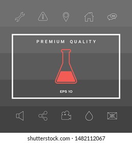 Test-tube icon symbol. Graphic elements for your design