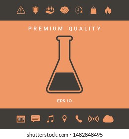 Test-tube icon symbol. Graphic elements for your design