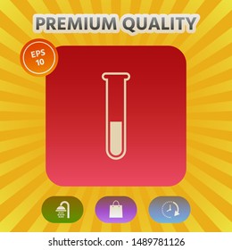 Test-tube icon symbol. Graphic elements for your design