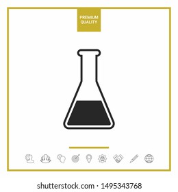 Test-tube icon symbol. Graphic elements for your design