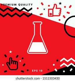 Test-tube icon symbol. Graphic elements for your design