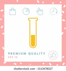 Test-tube icon symbol. Graphic elements for your design