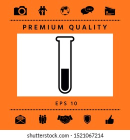Test-tube icon symbol. Graphic elements for your design