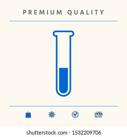 Test-tube icon symbol. Graphic elements for your design