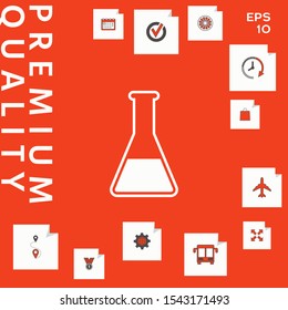 Test-tube icon symbol. Graphic elements for your design
