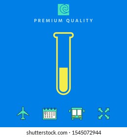 Test-tube icon symbol. Graphic elements for your design
