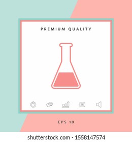 Test-tube icon symbol. Graphic elements for your design
