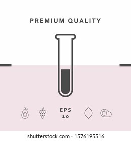 Test-tube icon symbol. Graphic elements for your design