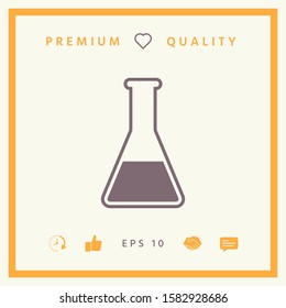Test-tube icon symbol. Graphic elements for your design