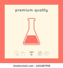 Test-tube icon symbol. Graphic elements for your design