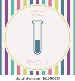 Test-tube icon symbol. Graphic elements for your design