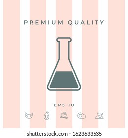 Test-tube icon symbol. Graphic elements for your design