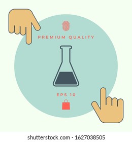 Test-tube icon symbol. Graphic elements for your design