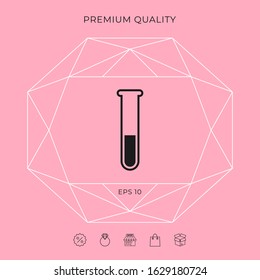 Test-tube icon symbol. Graphic elements for your design