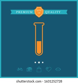 Test-tube icon symbol. Graphic elements for your design