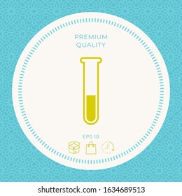 Test-tube icon symbol. Graphic elements for your design
