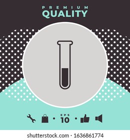 Test-tube icon symbol. Graphic elements for your design
