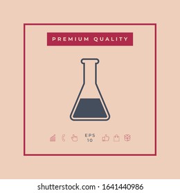 Test-tube icon symbol. Graphic elements for your design