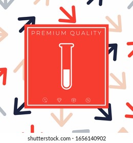 Test-tube icon symbol. Graphic elements for your design