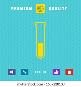 Test-tube icon symbol. Graphic elements for your design
